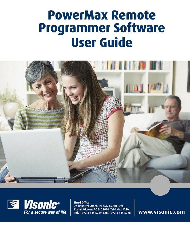 Visonic POWERMAX REMOTE - PROGRAMMER SOFTWARE User manual