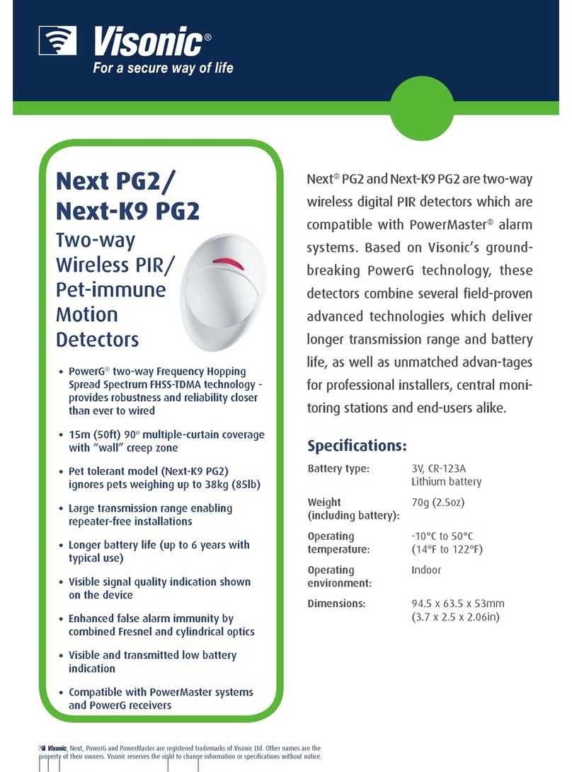 Visonic NEXT PG2 - User manual