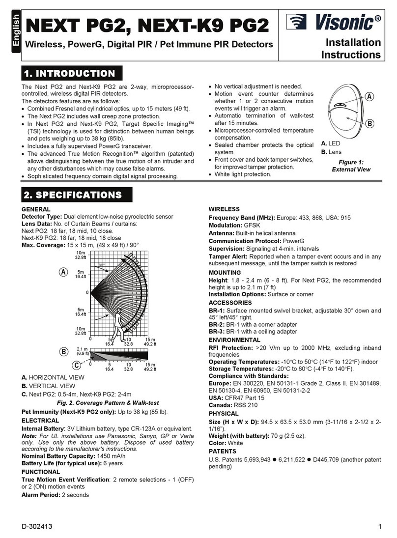 Visonic NEXT PG2 - User manual