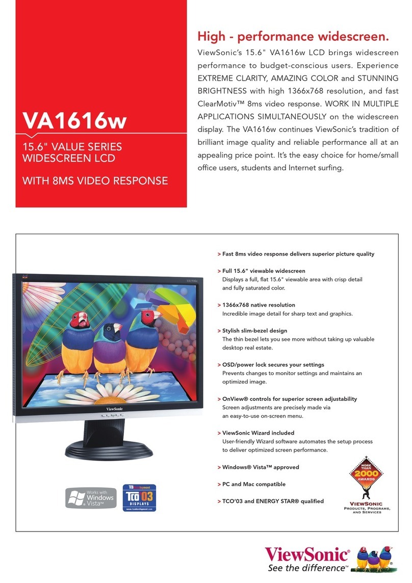 ViewSonic VA1616W User manual
