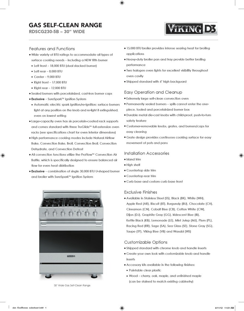 Viking RDSCG230 User manual