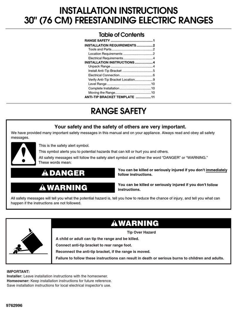 Whirlpool GR563LXS installation instructions