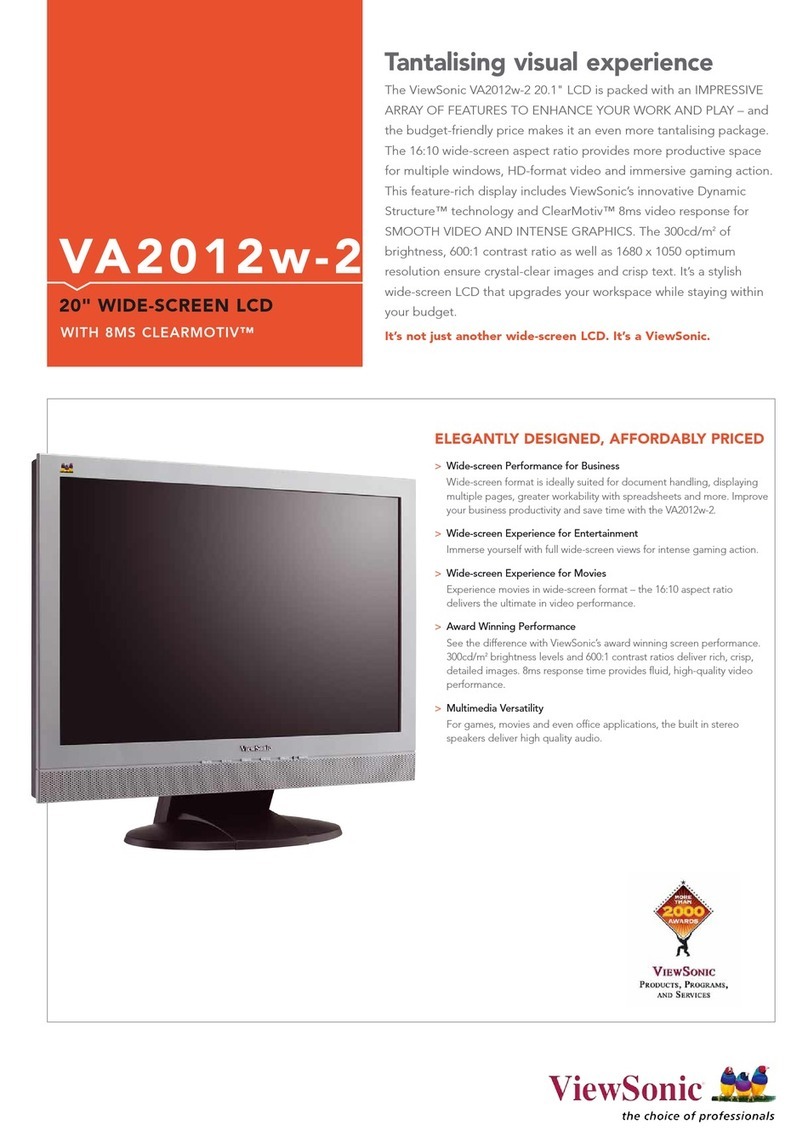 ViewSonic VA2012W User manual