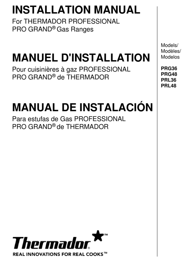 Thermador PRG364JDG User manual