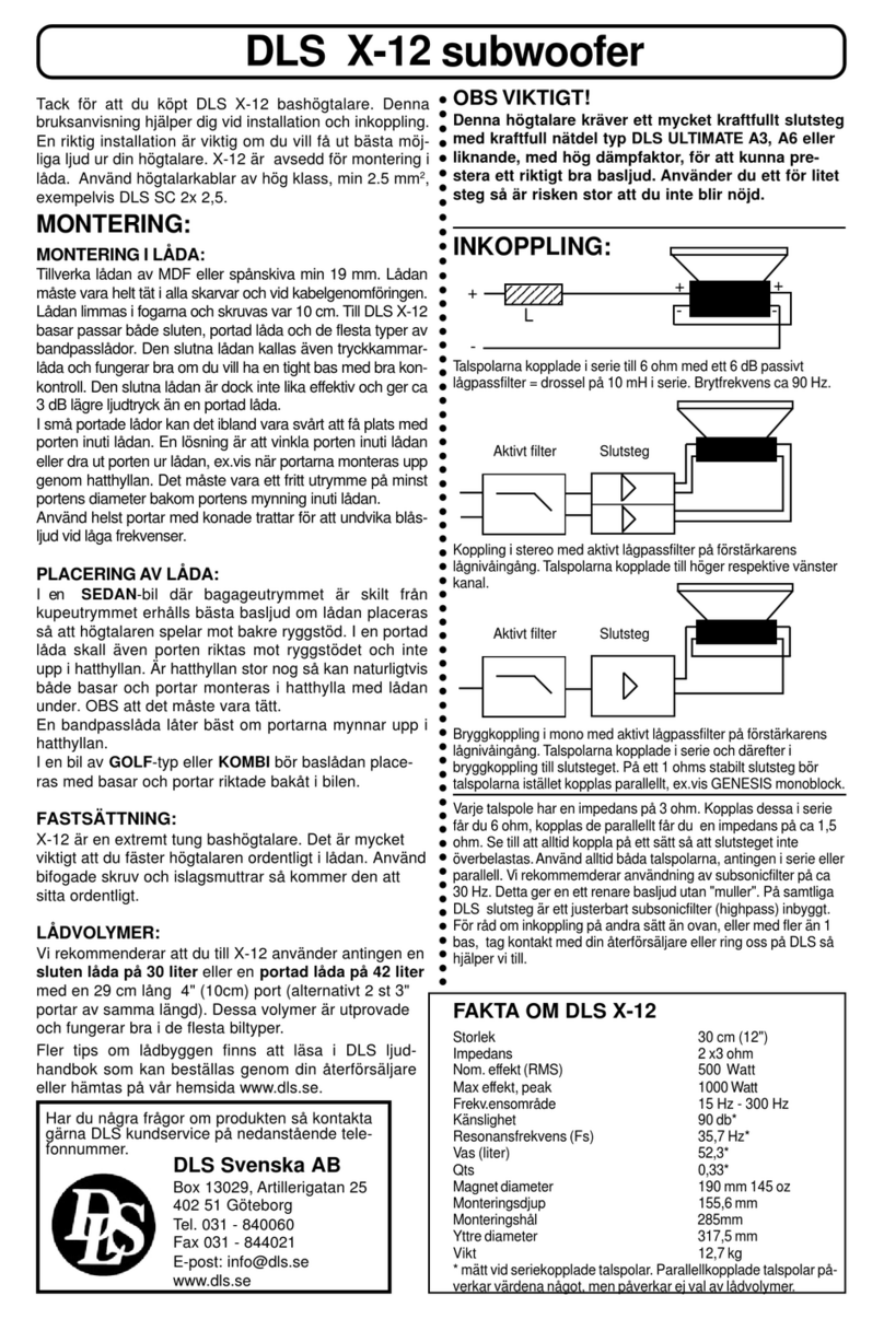 DLS X12 User manual