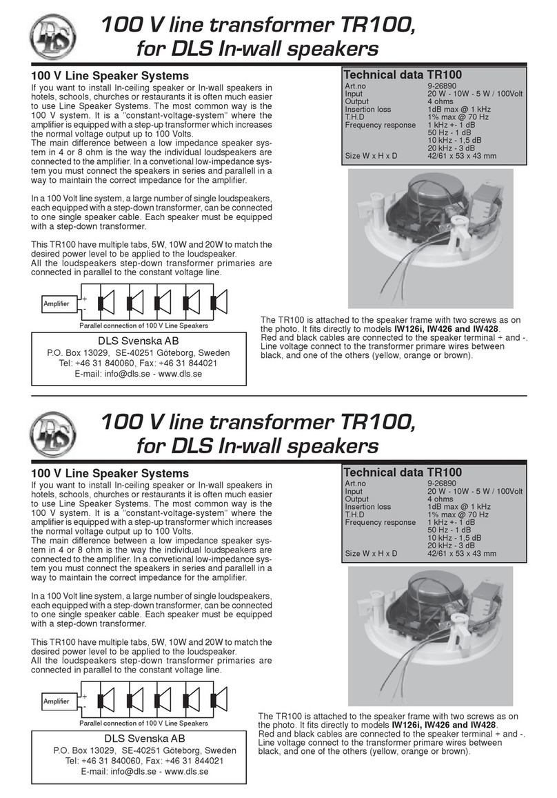 DLS TR100 Installation