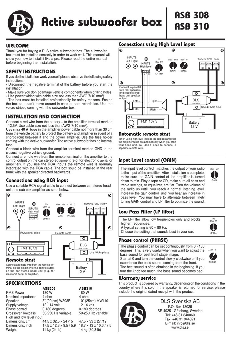 DLS ASB 308 Installation instructions