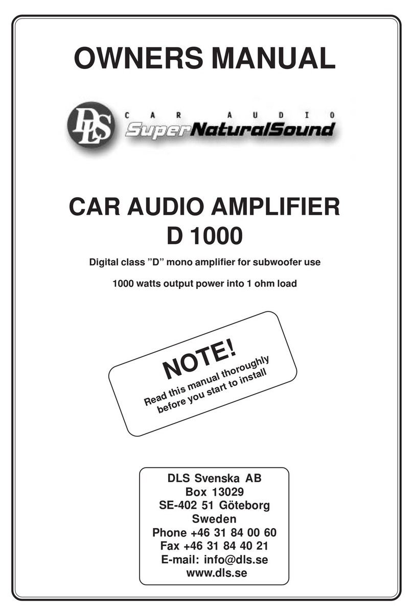 DLS AMPD1000E User manual DLS AMPD1000E User manual