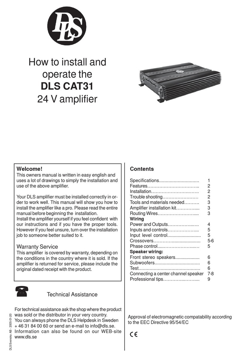 DLS CAT31 Instruction sheet DLS CAT31 Instruction sheet