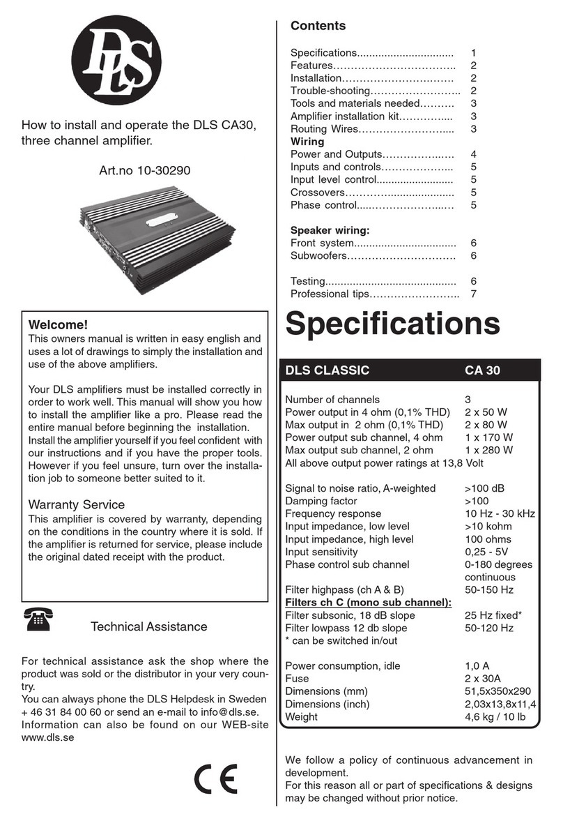 DLS CA30ENG Instruction sheet DLS CA30ENG Instruction sheet