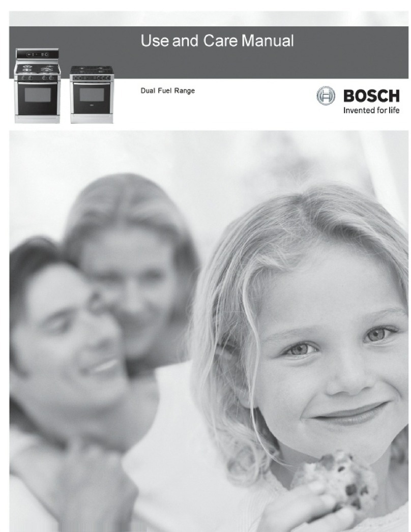 Bosch HDI7032U - 30" Slide-In Dual-Fuel Range User manual