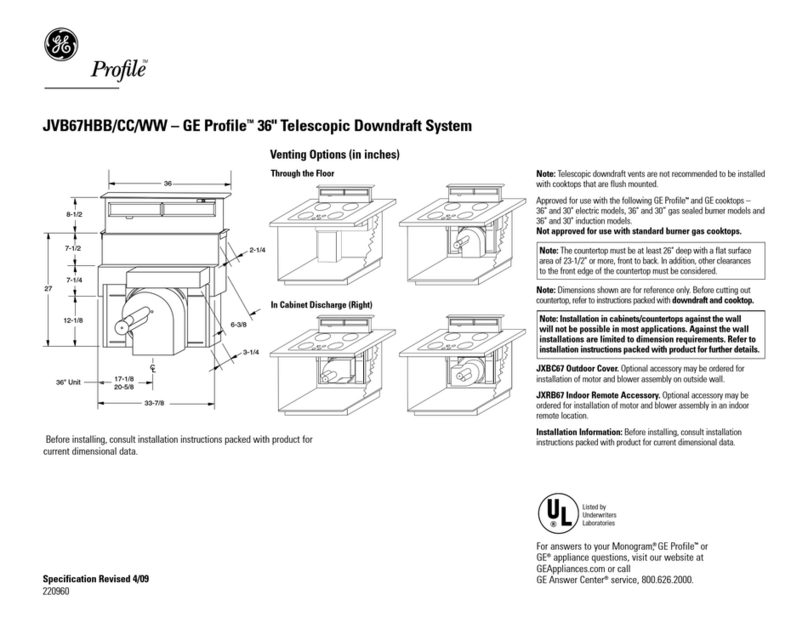 GE Profile JVB67HBB User manual