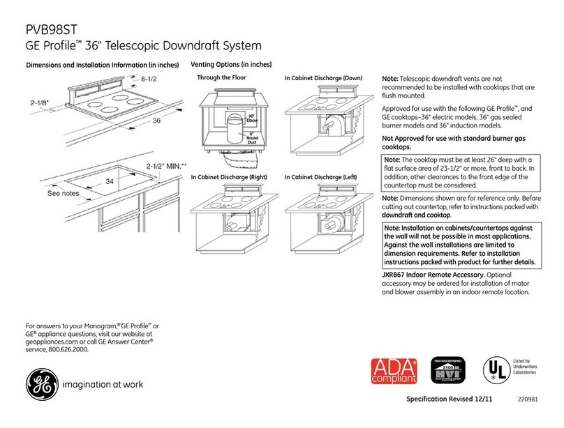 GE PVB98STSS Manual GE PVB98STSS Manual