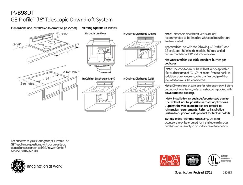 GE PVB98DTBB Manual