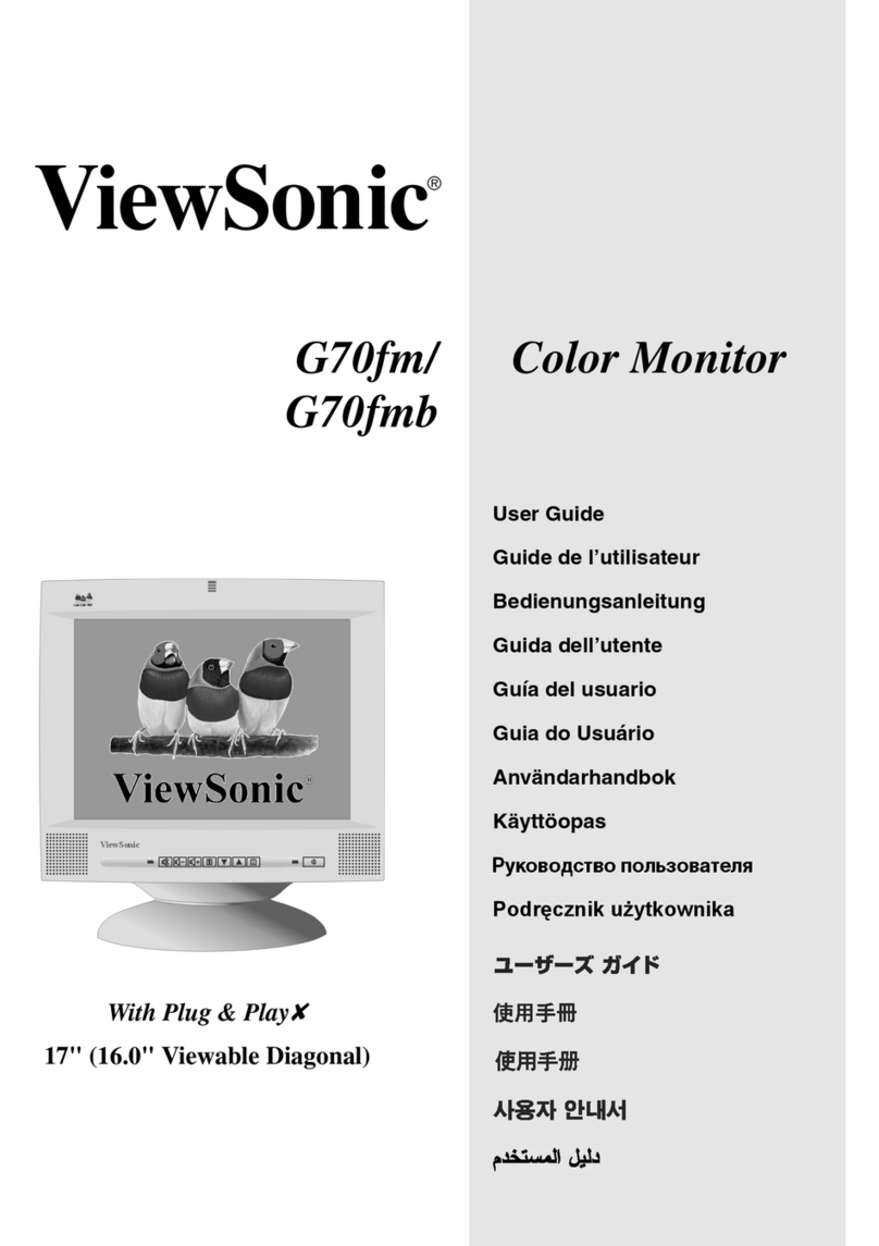 ViewSonic G70F - 17" CRT Display user guide
