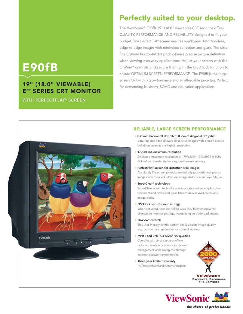 ViewSonic E90FB - 19" CRT Display User manual