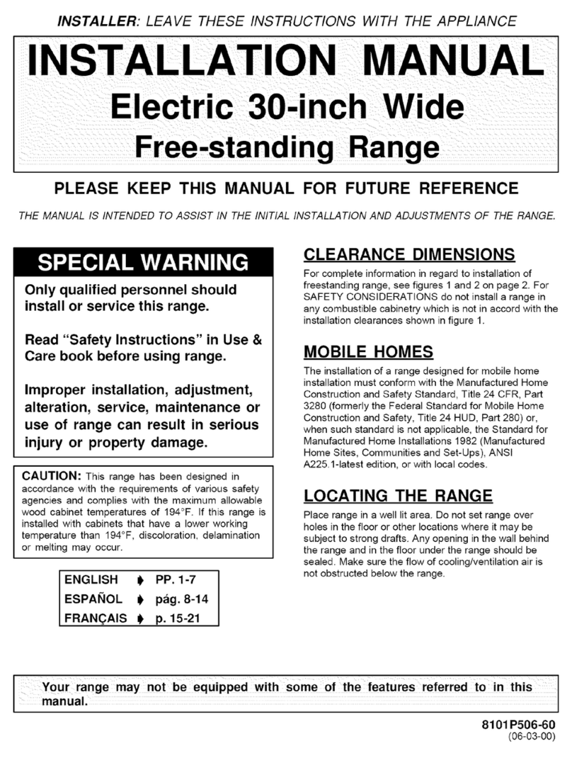 Maytag MER5775RAB - Ceramic Range User manual