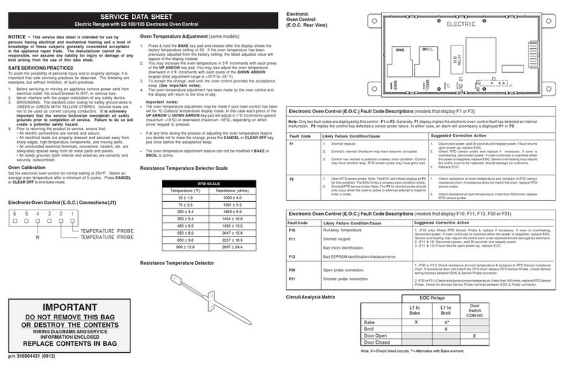 Frigidaire FFEF3013LB User guide Frigidaire FFEF3013LB User guide