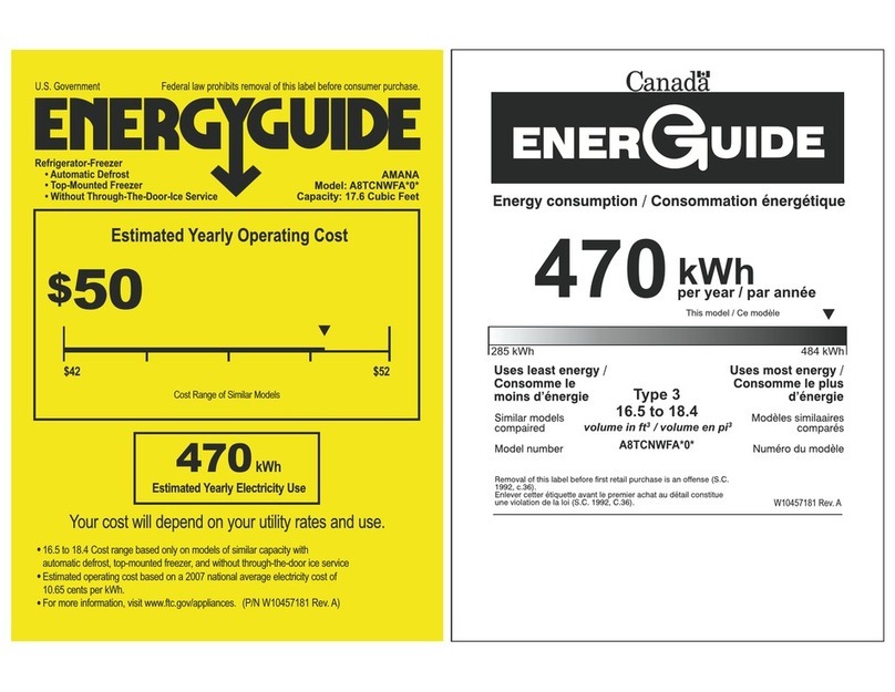 Amana A8TCNWFAW Energy guide