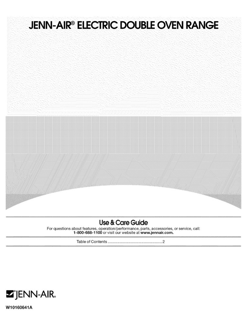 Jenn-Air JER8895BAS - 30" Electric Double Oven Range User manual