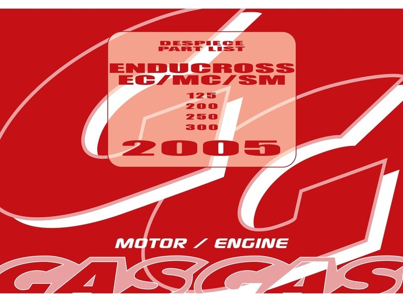 GAS GAS ENDUCROSS EC 125 - PART LIST 2005 PART 1 parts list