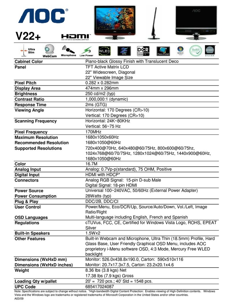 AOC V22 User manual