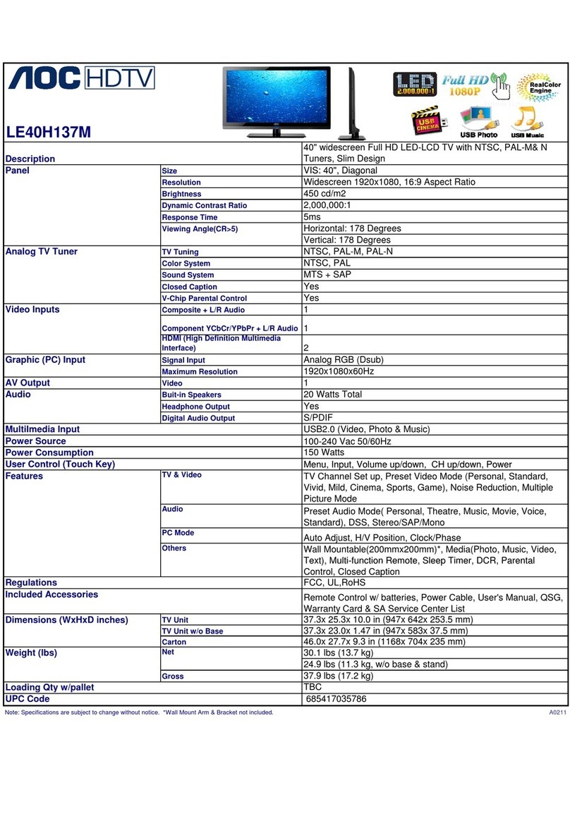 AOC LE40H137M - User manual