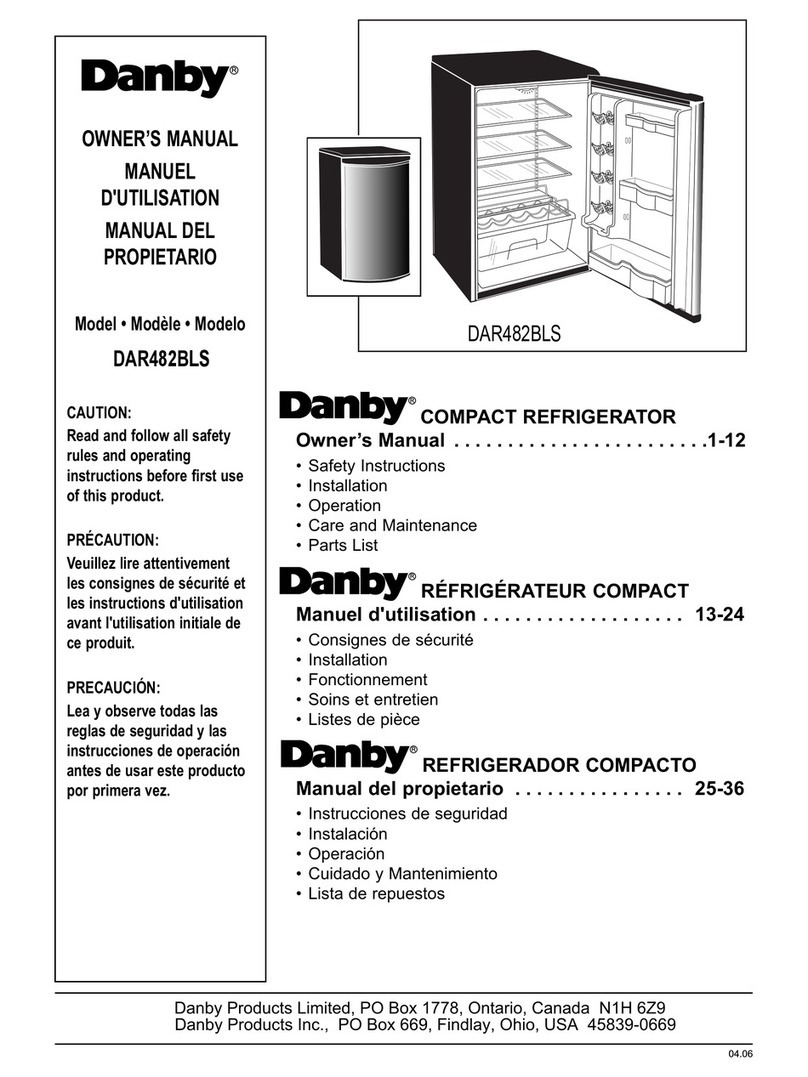 Danby Millennium DAR482BLS User manual