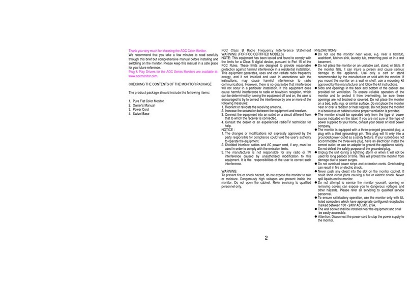 AOC 17" FT700 User manual