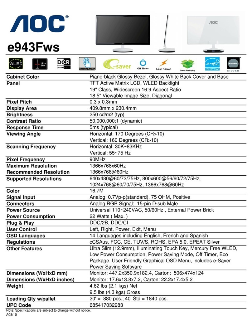 AOC E943FWS - User manual