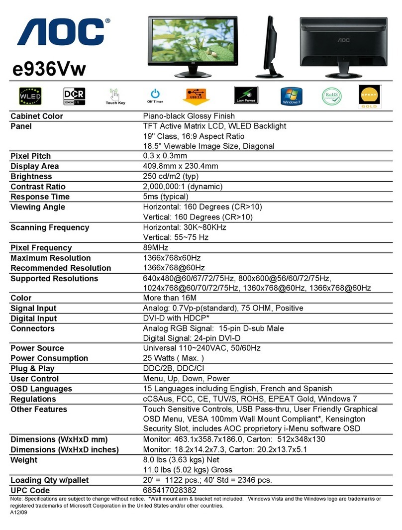 AOC E936VW - User manual