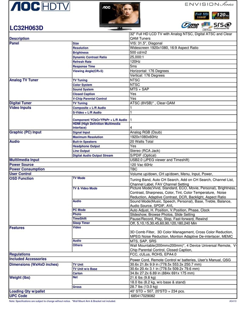 AOC LC32H063D User manual