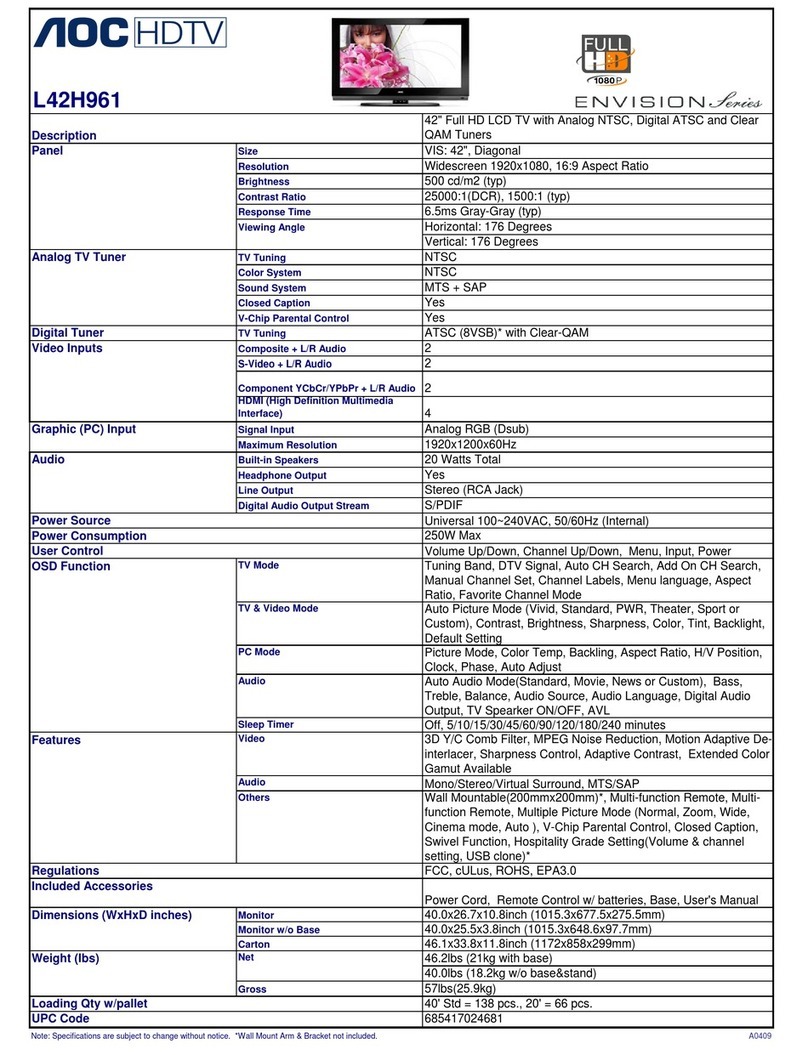 AOC L42H961 User manual