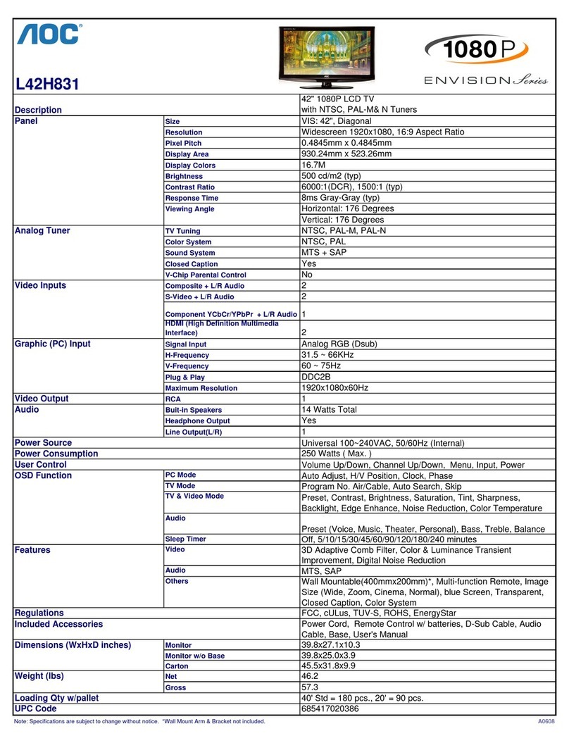 AOC L42H831 User manual