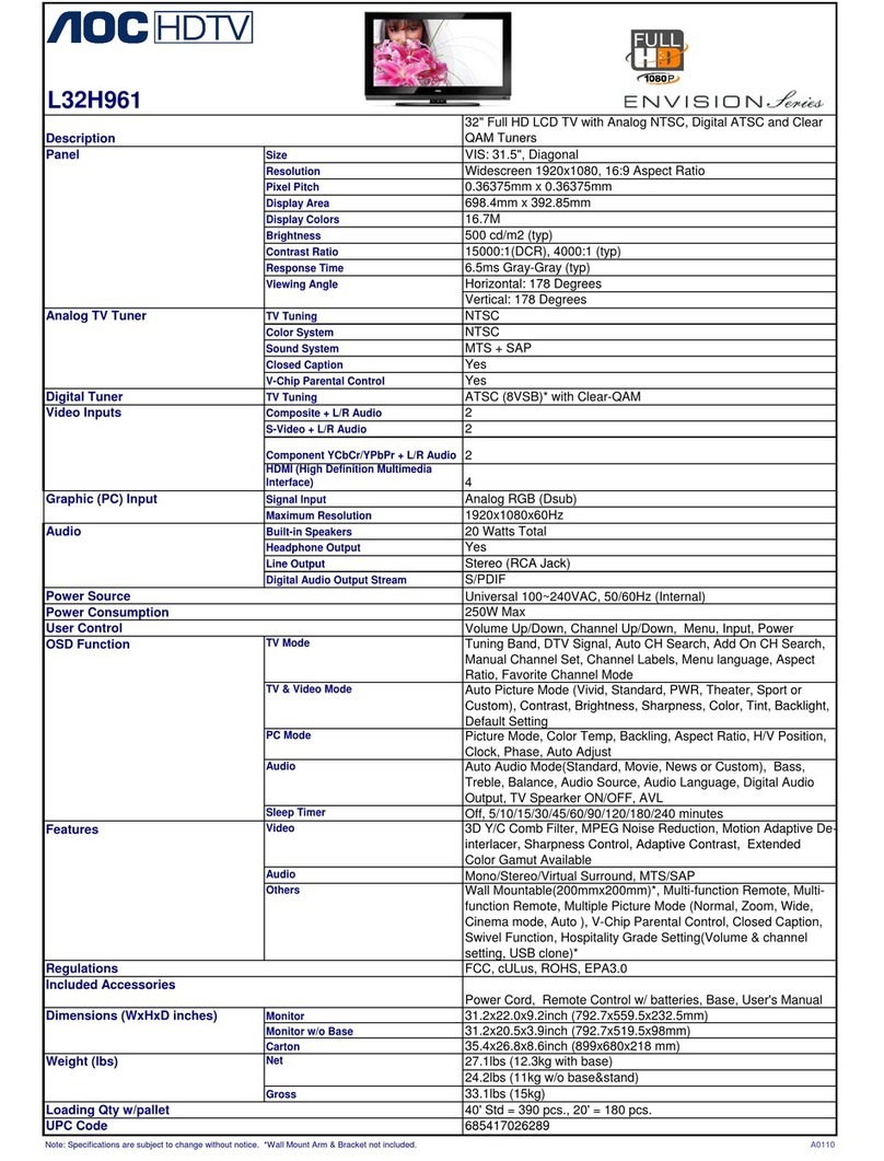 AOC L32H961 User manual