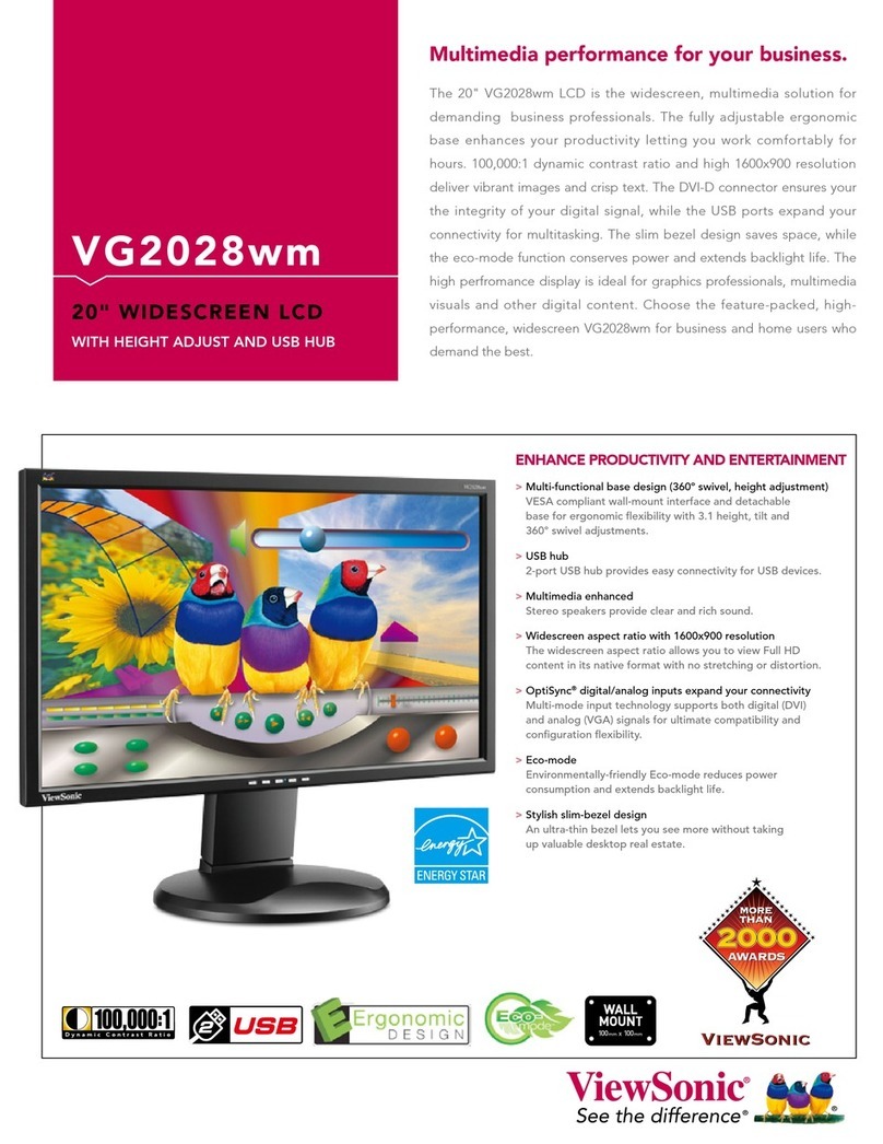 ViewSonic VG2028wm User manual