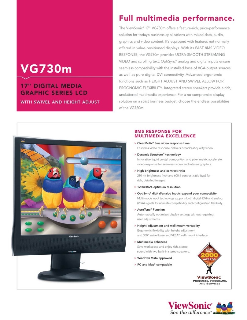 ViewSonic VG730M - 17" LCD Monitor User manual