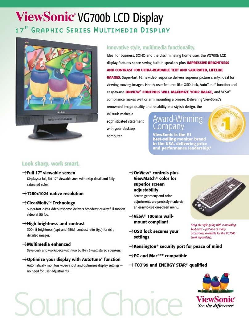 ViewSonic VG700B User manual