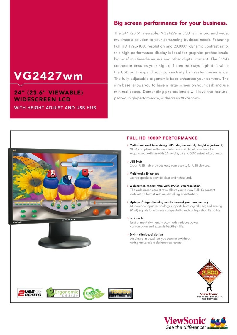 ViewSonic VG2427WM - 24" LCD Monitor User manual