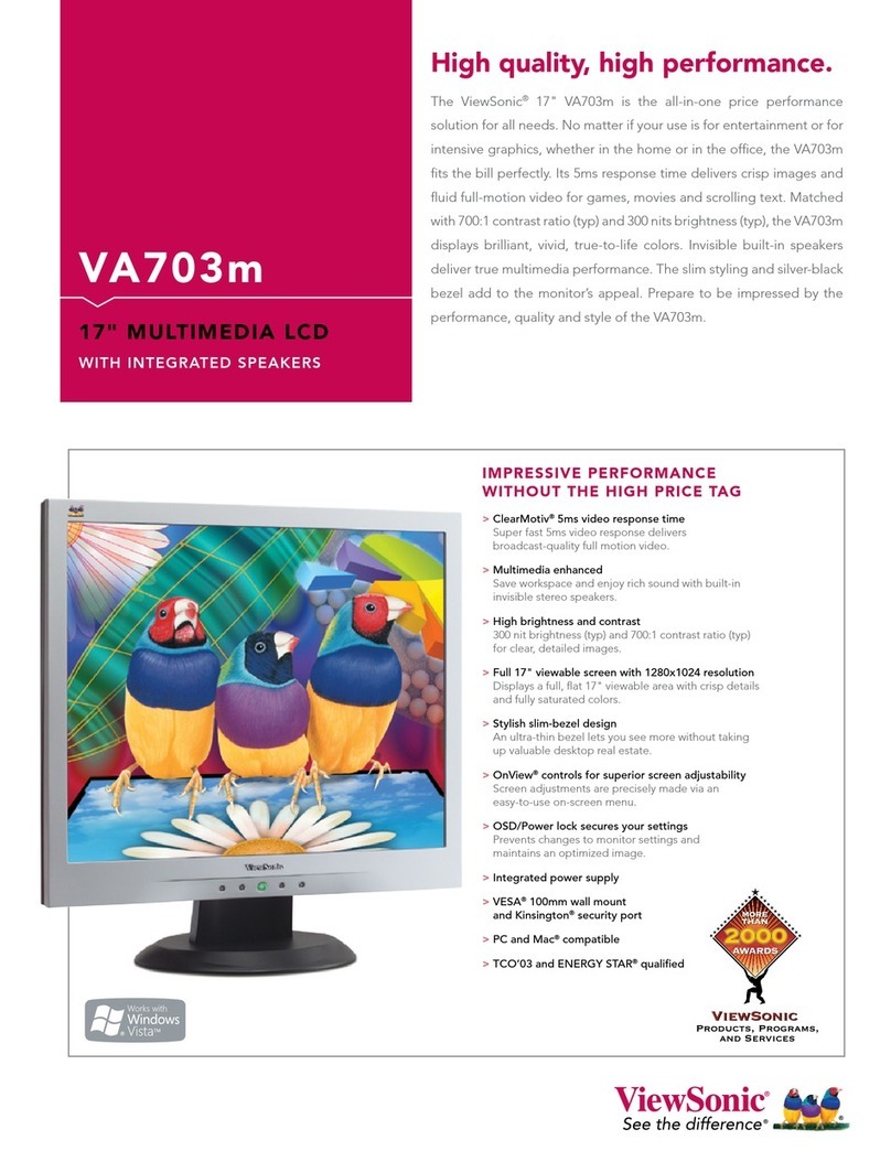 ViewSonic VA703M - 17" LCD Monitor User manual