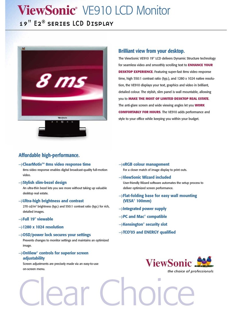 ViewSonic VE910 User manual