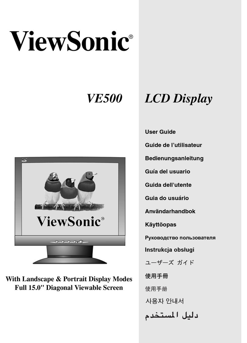 ViewSonic VE500 - 15" LCD Monitor User manual