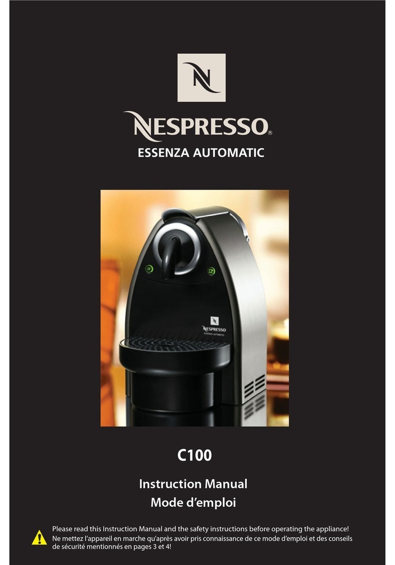 Nespresso ESSENZA AUTOMATIC C100 User manual Nespresso ESSENZA AUTOMATIC C100 User manual
