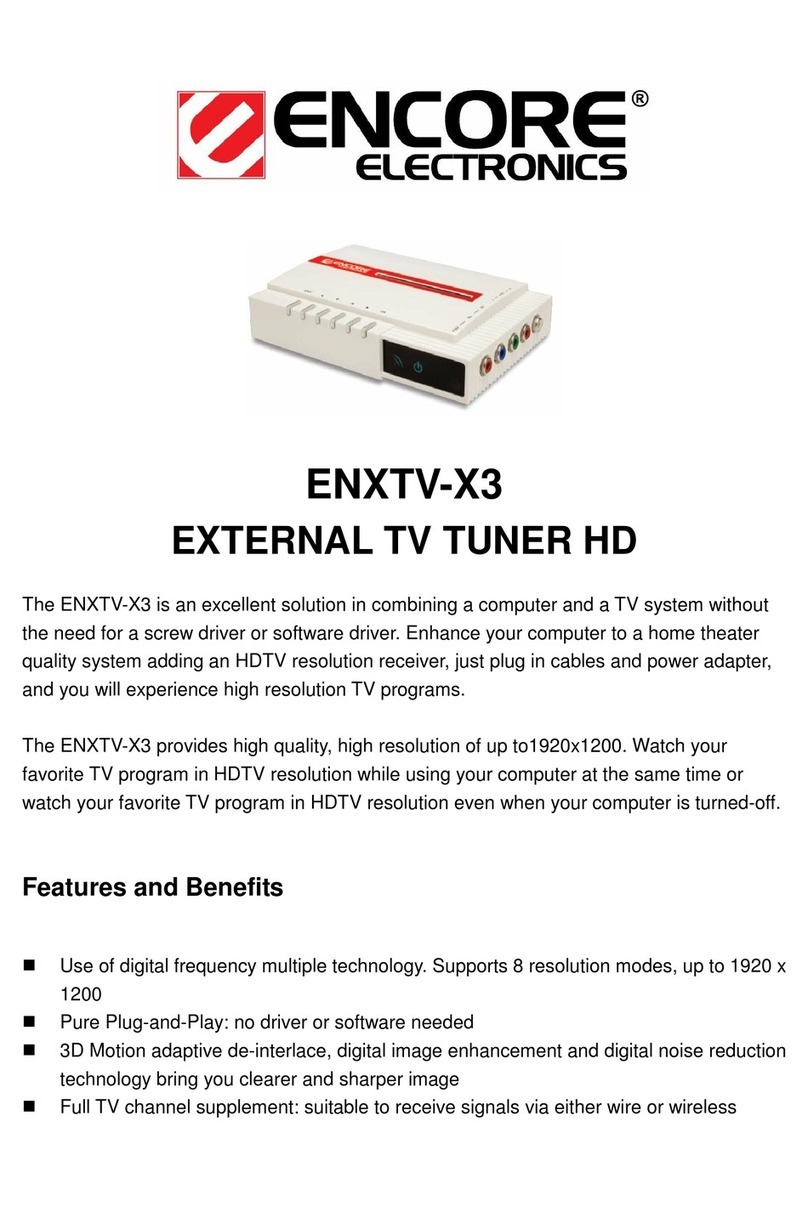 Encore ENXTV-X3 Specifications