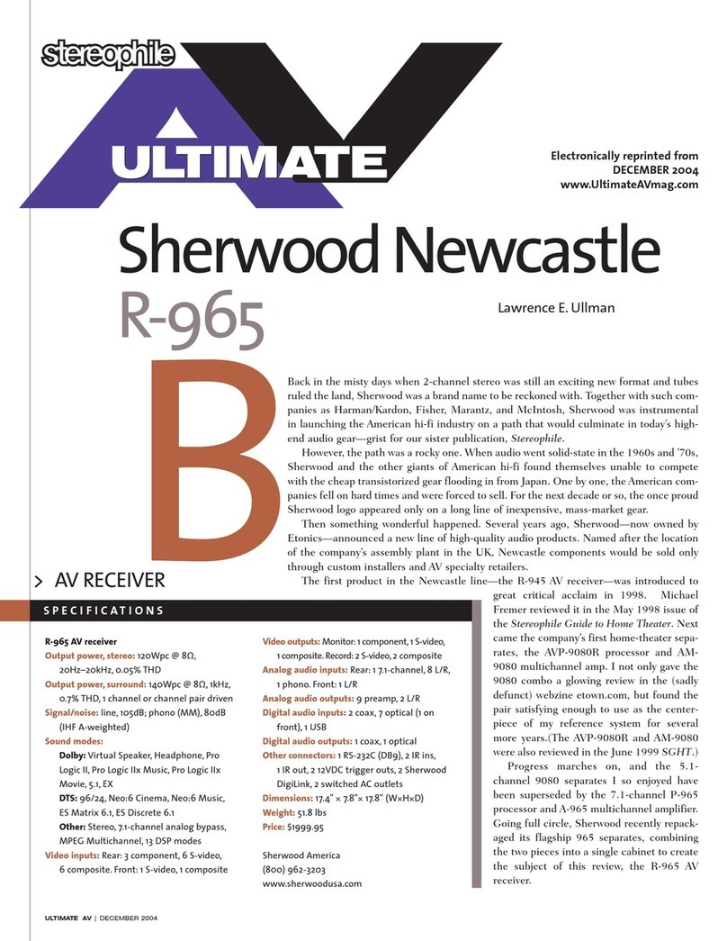 Sherwood Newcastle R-965 Brochure & specs