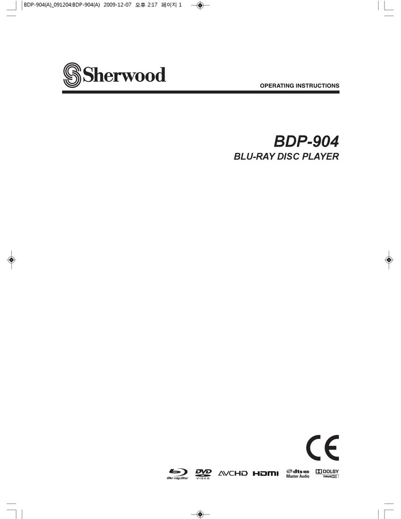 Sherwood BDP904 operating instructions