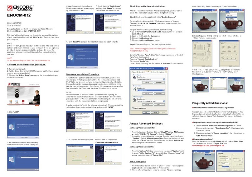 Encore ENUCM-012 user manual