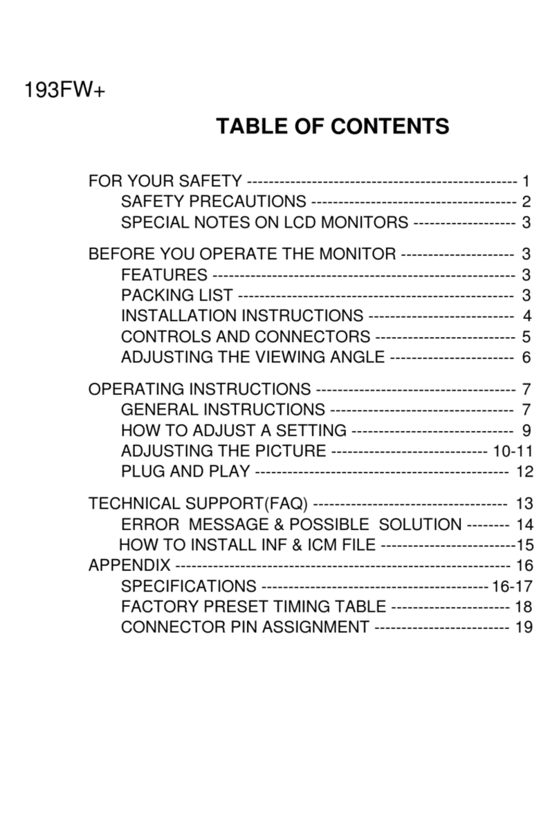 AOC 193FW User manual