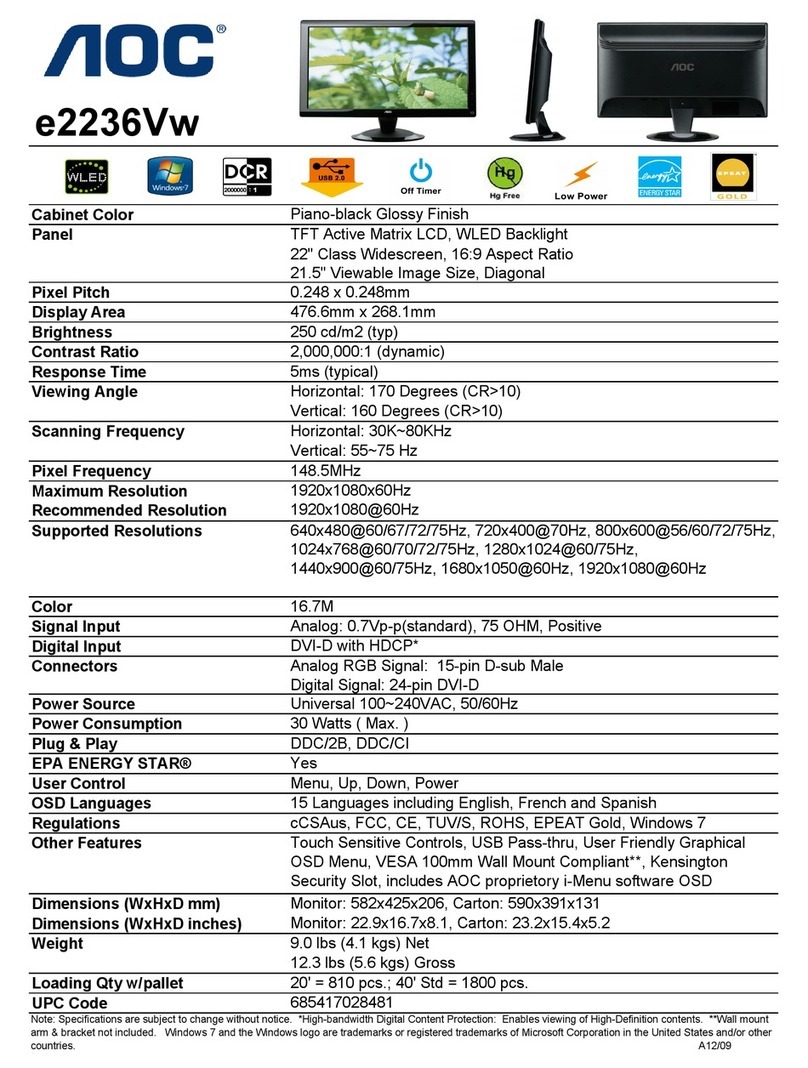 AOC E2236VW - User manual