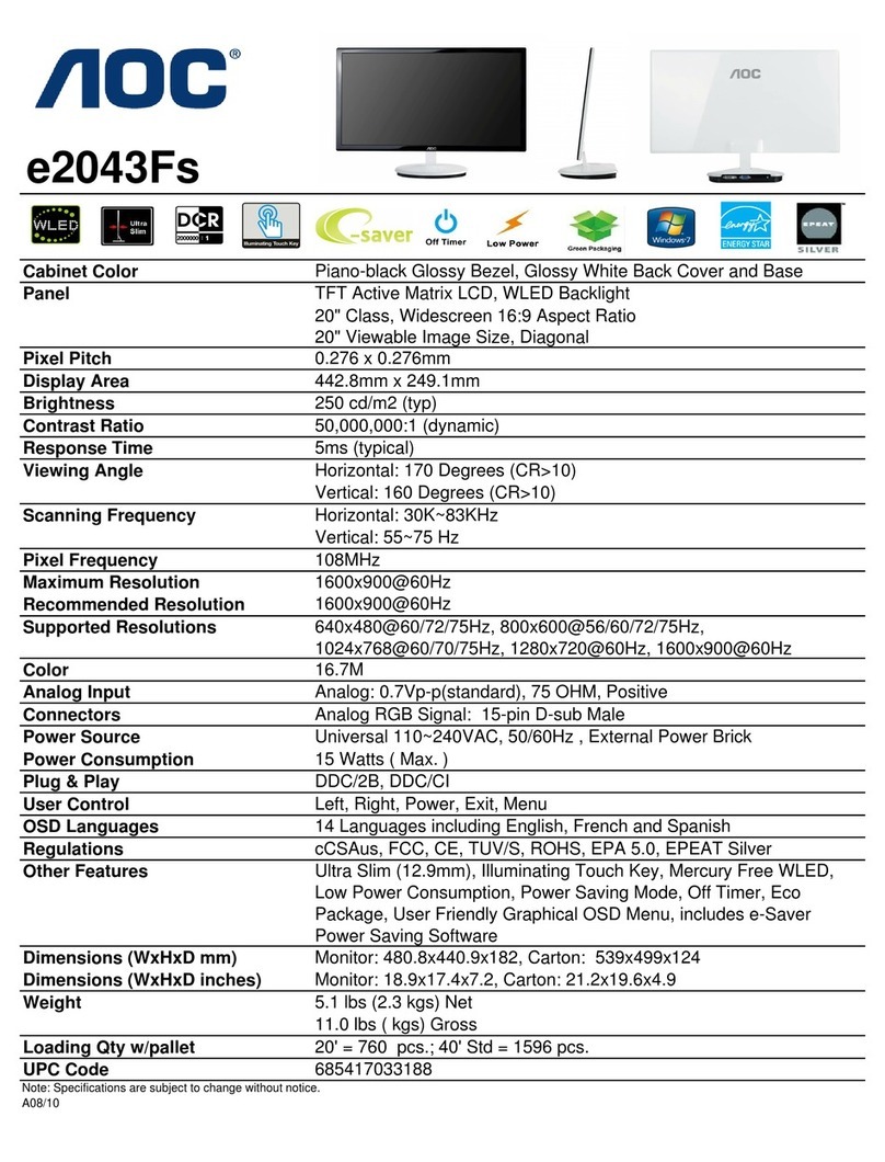 AOC E2043FS - User manual